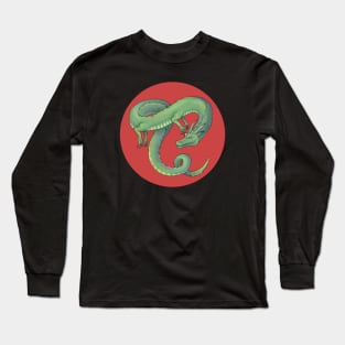 Dragon on red Long Sleeve T-Shirt